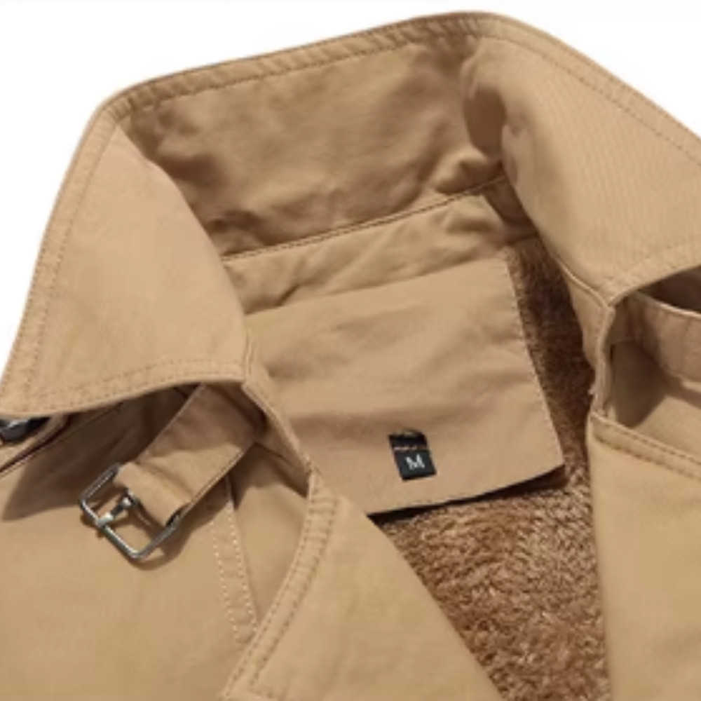 Elegancki ocieplany trencz