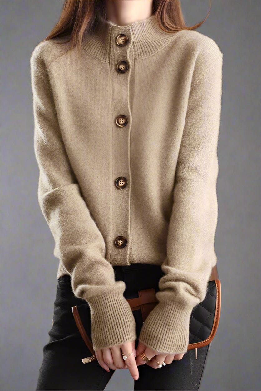 Elara | Klasyczny Kardigan Kaszmirowy Na Guziki