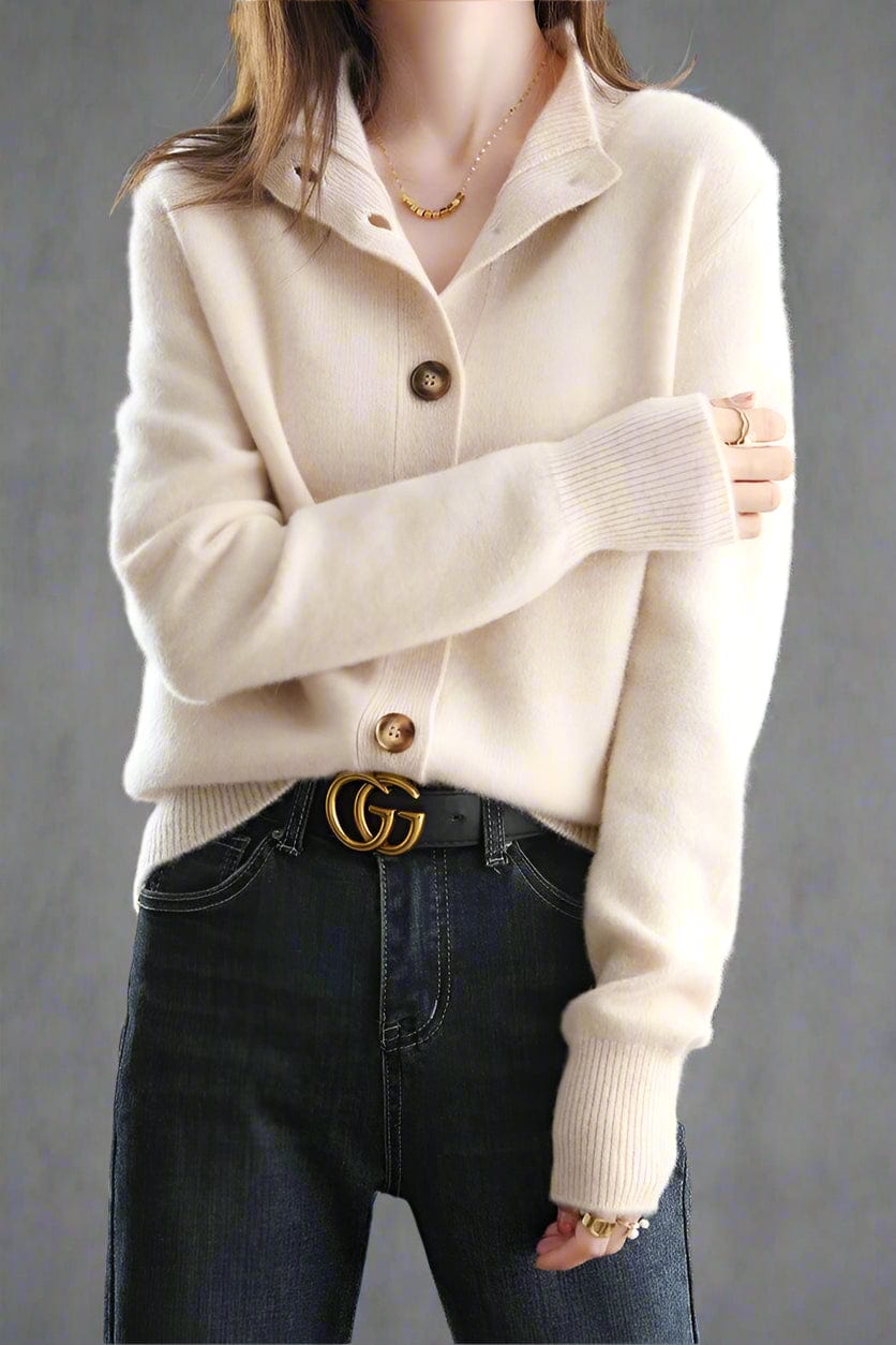 Elara | Klasyczny Kardigan Kaszmirowy Na Guziki