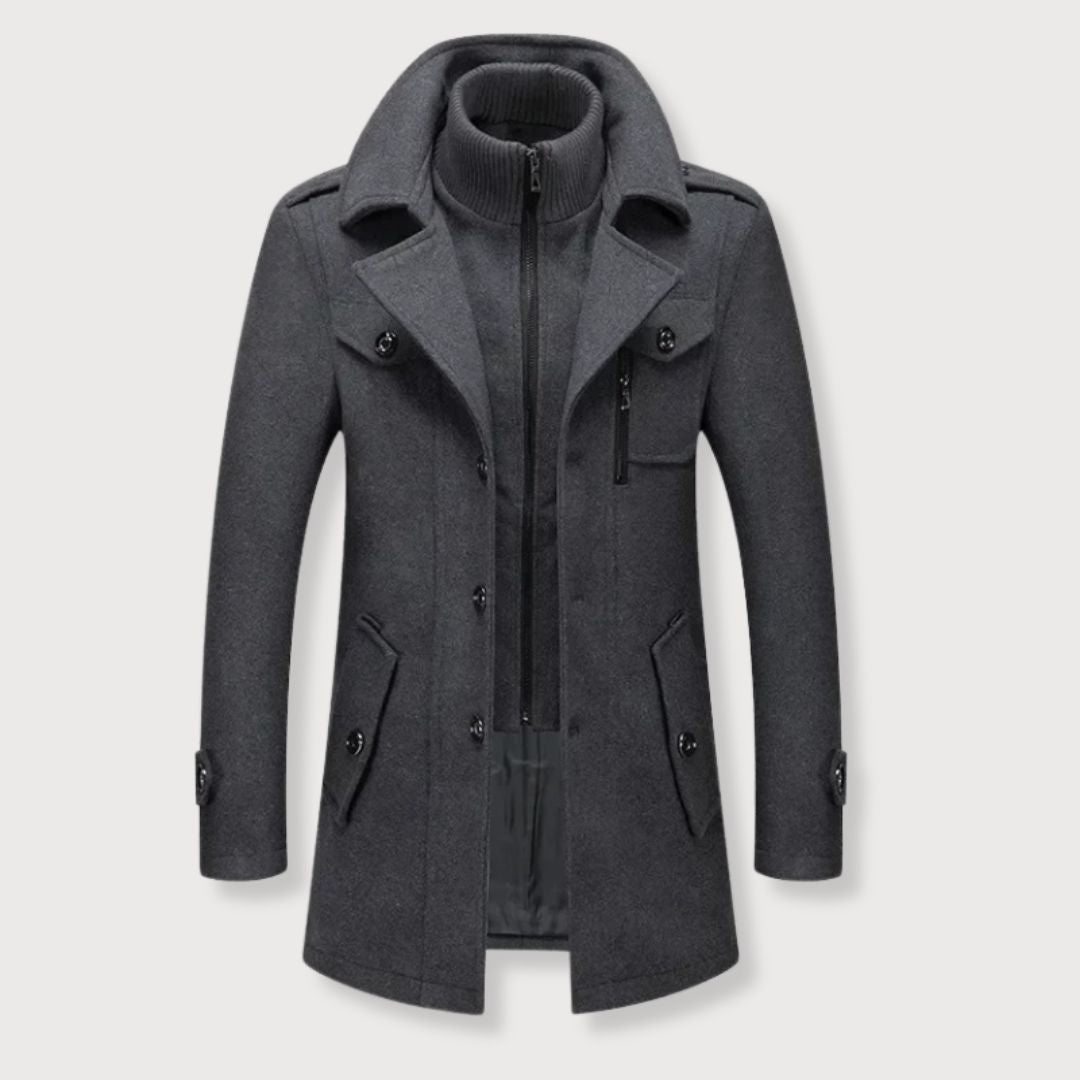 Edmund | Stylowy Dwuczęściowy Płaszcz Męski